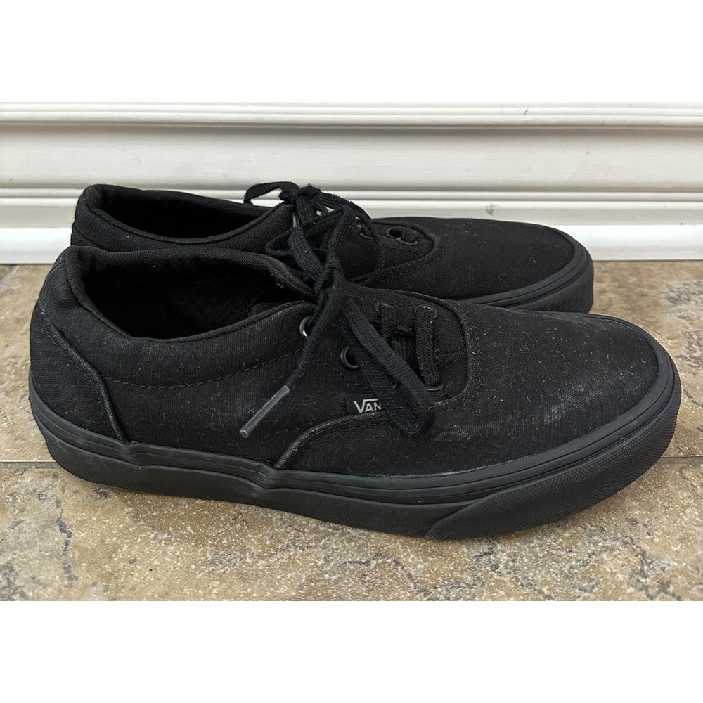 Vans ERA Black Canvas Low Top Sneakers Skateboard Shoes Women's Size 7.5